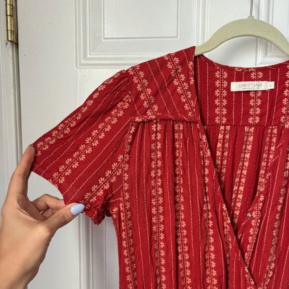 Dawn Dress by Christy Dawn in Hibiscus Zinnia Stripe - Picture 6 of 11